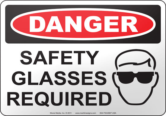 safety goggles sign Danger: Glasses Required Bridget (Guilty Gear) — USA Only made personal protective equipment Style:U4-Black+White