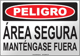 Danger: Secure Area Keep Out Spanish Sign