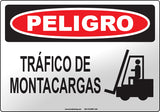 Danger: Forklift Traffic Spanish Sign