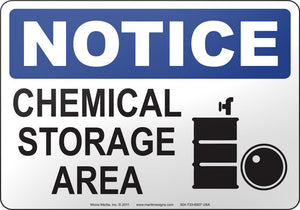 Notice: Chemical Storage Area