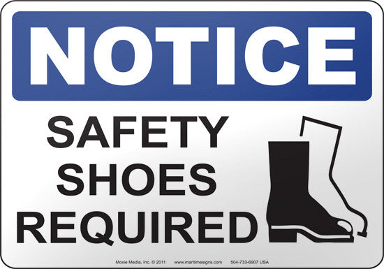 Booties Required Sign Safety Boots Required Sign