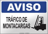 Notice: Forklift Traffic Spanish Sign