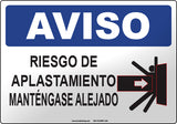 Notice: Crush Area Keep Clear Spanish Sign