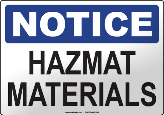 Notice: HAZMAT Materials – Moxie Training