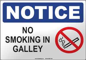 Notice: No Smoking in Galley