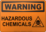 Warning: Hazardous Chemicals English Sign