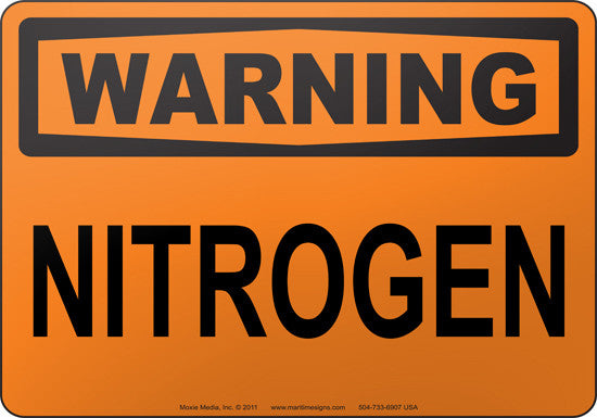 Warning: Nitrogen English Sign