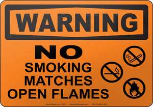 Warning: No Smoking Matches Open Flames