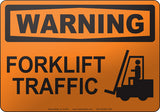 Warning: Forklift Traffic English Sign