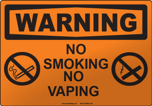 Warning: No Smoking No Vaping Moxie Training Warning: No Smoking No Vaping Moxie Training