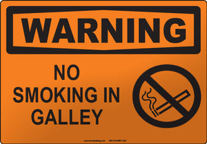 Warning: No Smoking in Galley