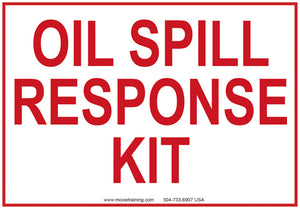 Oil Spill Response Kit 5" x 7" Vinyl Sticker