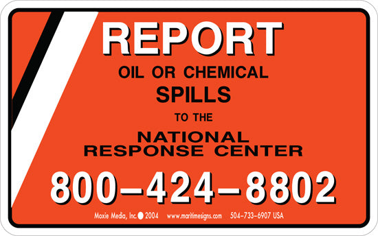 Spills Sticker Report Oil or Chemical Spills 3.75