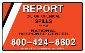 Report Oil or Chemical Spills 3.75" x 6" Vinyl Sticker