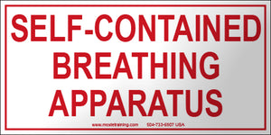 Self-Contained Breathing Apparatus 3" x 6" Vinyl Sticker