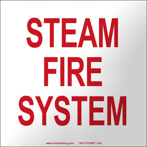 Steam Fire System 10" x 10" Vinyl Sticker