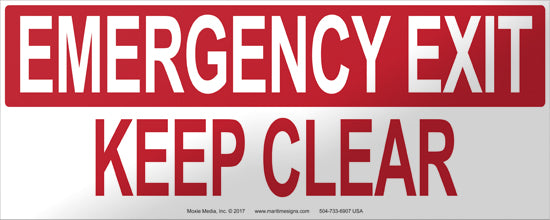 Emergency Exit - Keep Clear