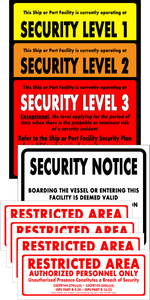 Security Level Signs - Complete Set with Stickers (8.5" x 11" Card Stock)