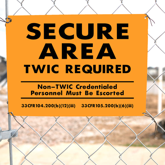 TWIC required sign on gate